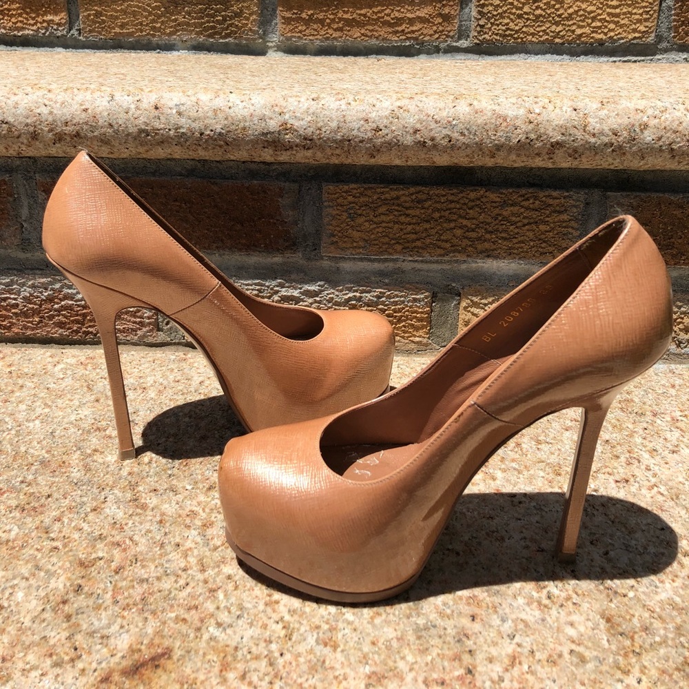 Nude Tribute Ysl Tribtoo Two Patent Leather Pump